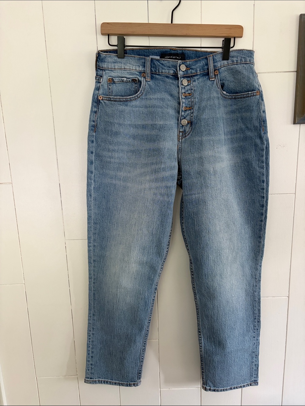 Aeropostale Women's Light Blue Mom Jeans